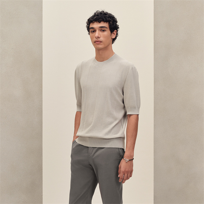 hermes vibration crew-neck knit t-shirt